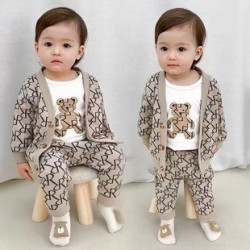 Cardigan set tricotat, 3 piese